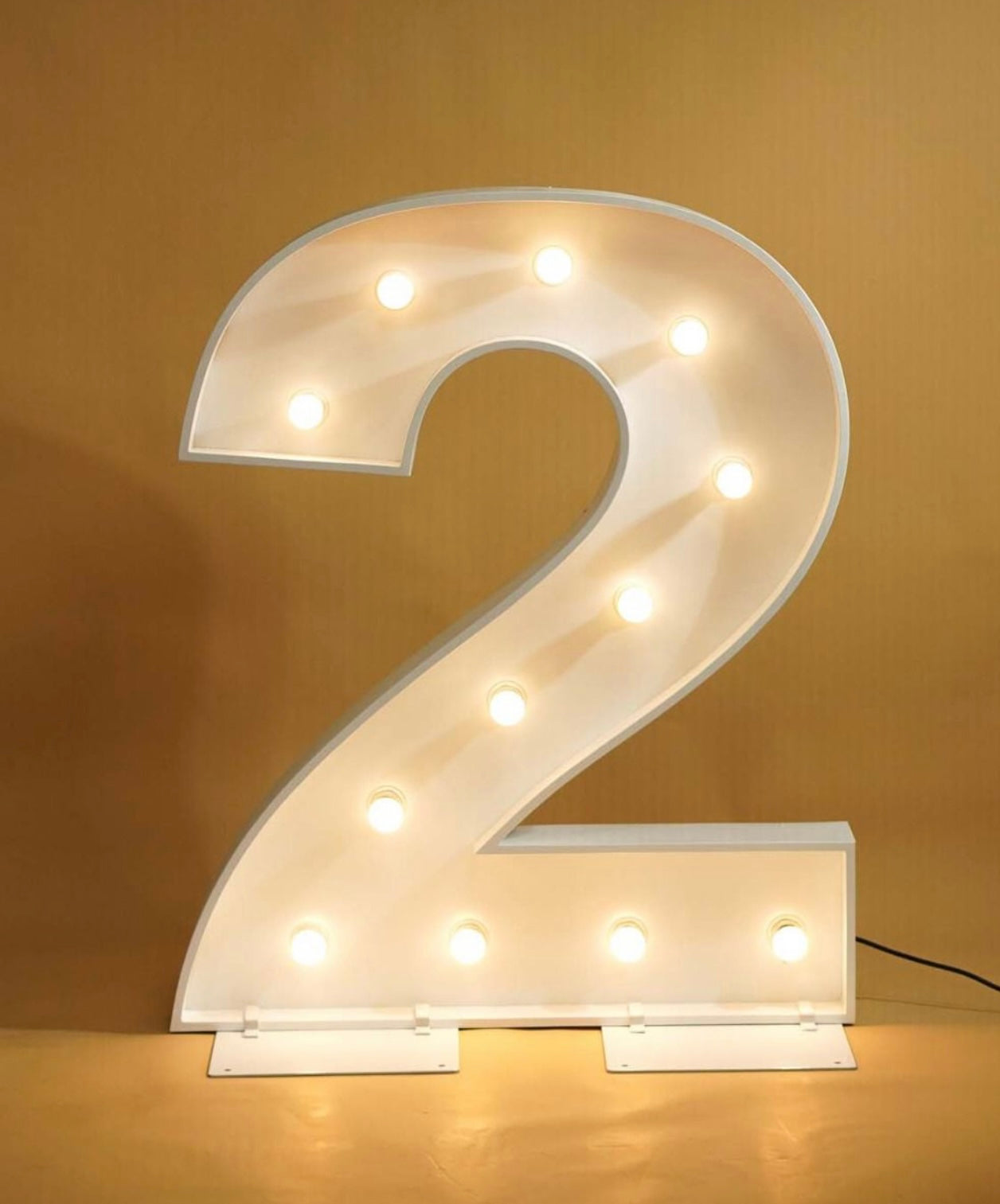 1.2 light up marquee number hire