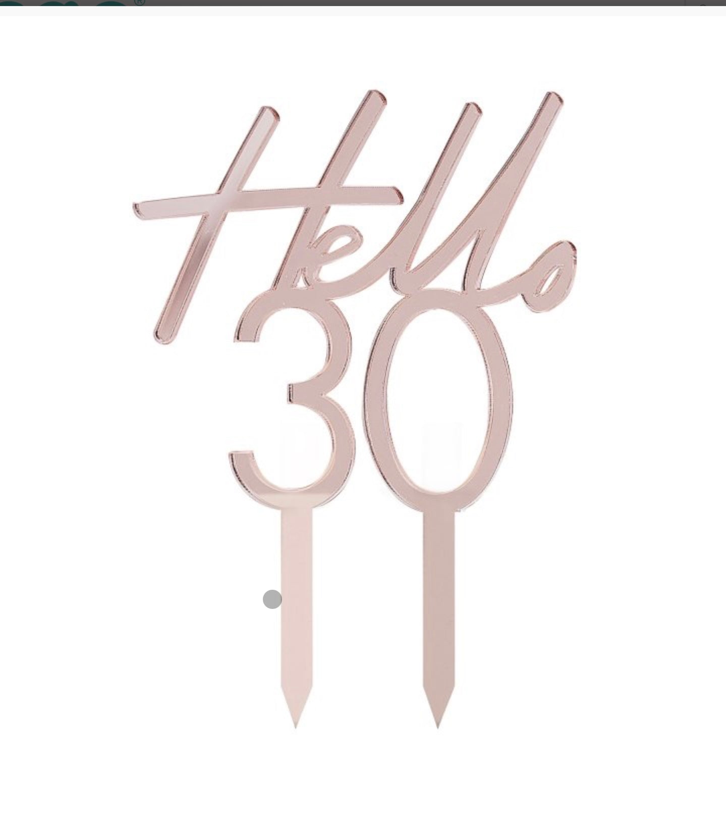 Hello 30 Cake Topper